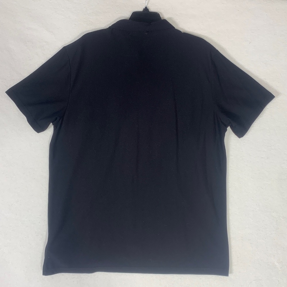 Vuori Ace Polo Shirt Mens XL Black Short Sleeve Polo Pocket Logo Athleisure - Picture 5 of 11